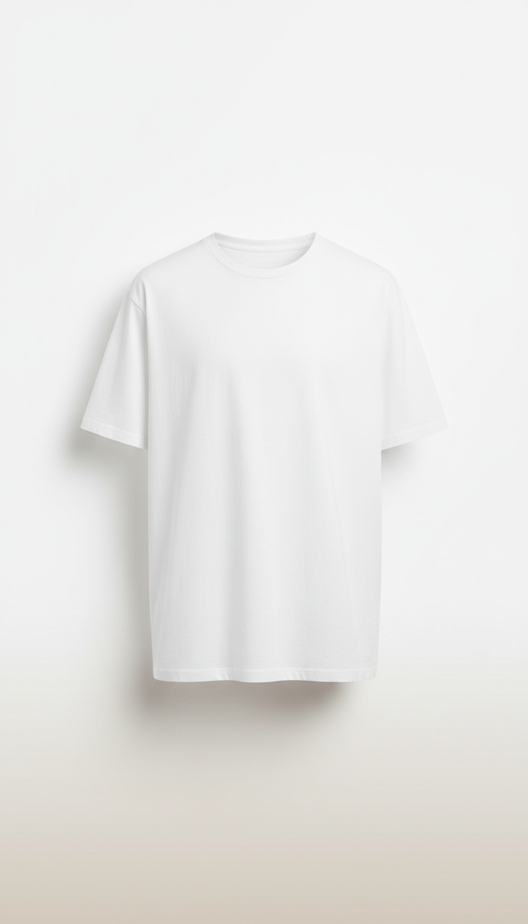 Relaxed Fit White Cotton T-Shirt