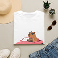 Bear Driving Pink Convertible T‑Shirt — Cute Sunglasses Car Graphic Tee